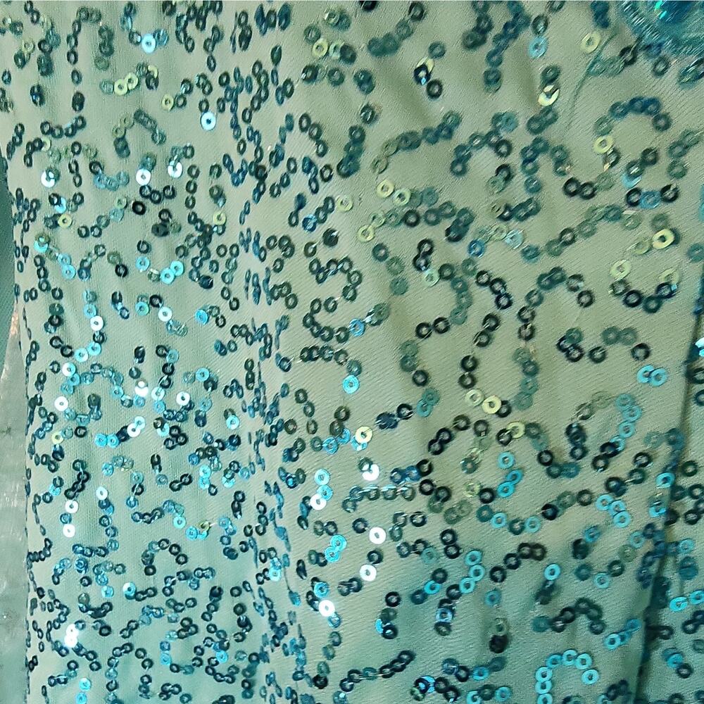 Leg Avenue Blue Sequin Long Sleeve Princess Elsa Frozen Costume Dress, Size M - Picture 7 of 14